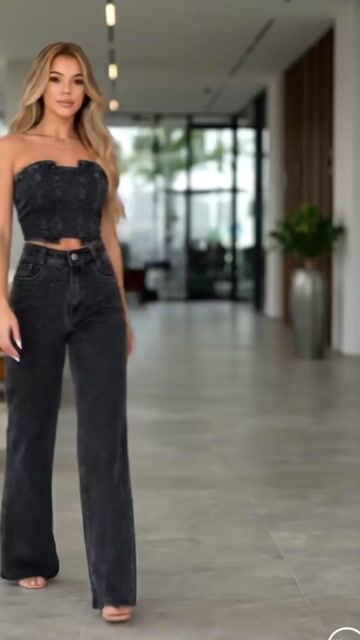 Video de Conjunto jeans bordado em strass