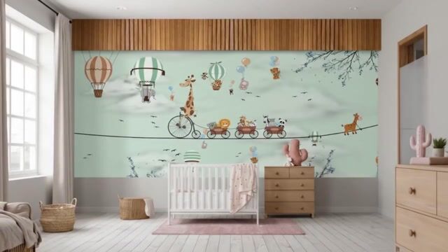 Vídeo de Papel De Parede Adesivo Autocolante Infantil Animais Divertidos