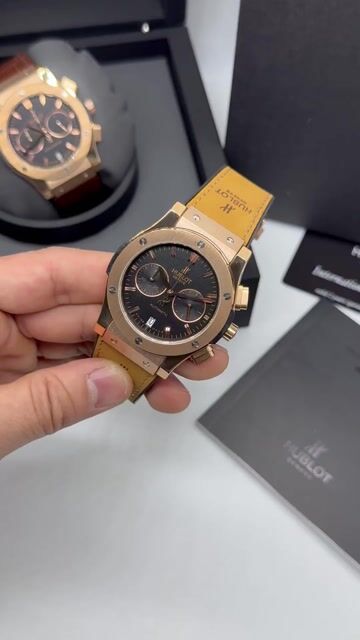 Video de Hublot Classic Fusion 45mm - AÇO ROSE/MOSTRADOR PRETO - SILICONE E COURO