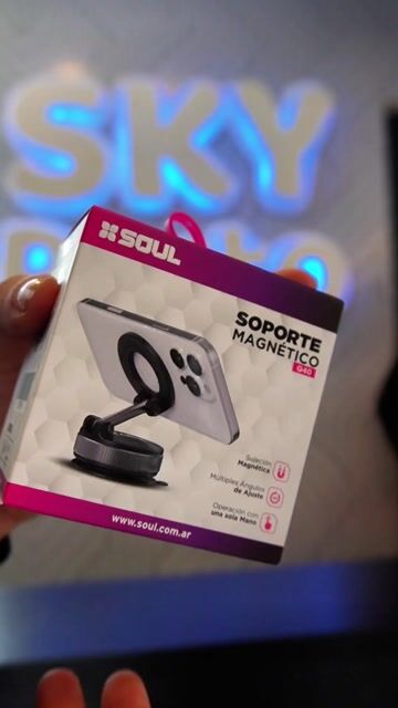 Video de Soporete Magnetico Para Celular Soul Q40 Gris Oscuro Skyporto Caballito