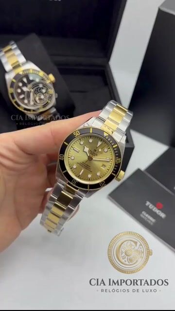 Vídeo de Black Bay Relógio Premium Dourado Masculino | CIA IMPORTADOS
