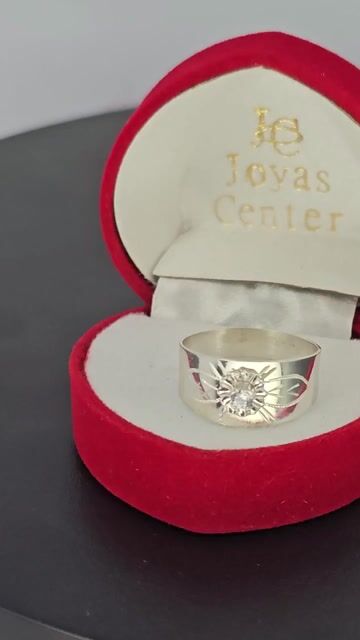 Video de Anillo Plata 925 Thompson Piedra Blanca 2 Gr A457 C2158
