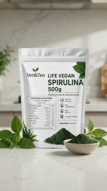Vídeo de Spirulina Em Pó 500g Life Vegan Verdizen Fonte De Proteína