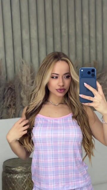 Video de Pijama Shorts Lunna estampados - Xadrez Lilás 2