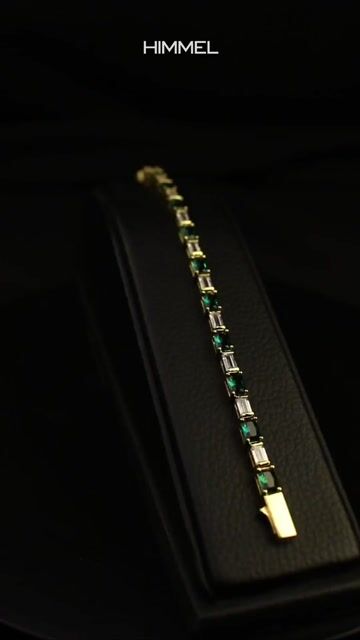 Video de Pulsera Vert & Blanc Baguette Enchape Oro 18k