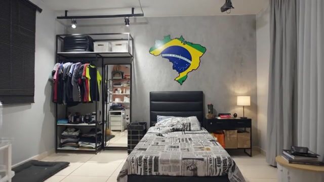 Vídeo de Adesivo Decorativo Autocolante Mapa do Brasil com Bandeira