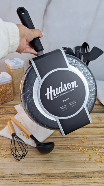 Video de Sarten Doble 24 cm Hudson Antiadherente Negro