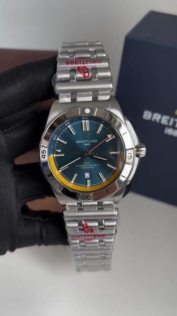 Vídeo de RELÓGIO BREITLING CRONOMAT GMT 40 AZUL AUTOMATICO