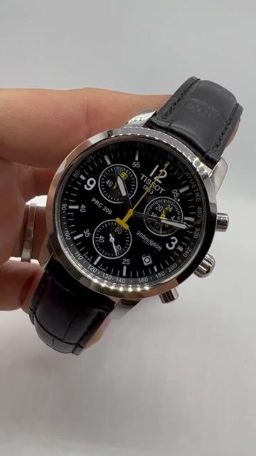 Video de Tissot PRC 200 Chronograph 39mm - AÇO/MOSTRADOR PRETO - COURO