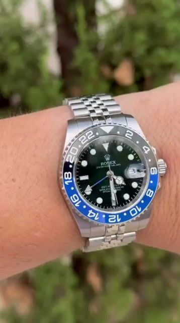 Video de Rolex GMT Master II Batman - 40mm - Mostrador preto/Bezel preto e azul