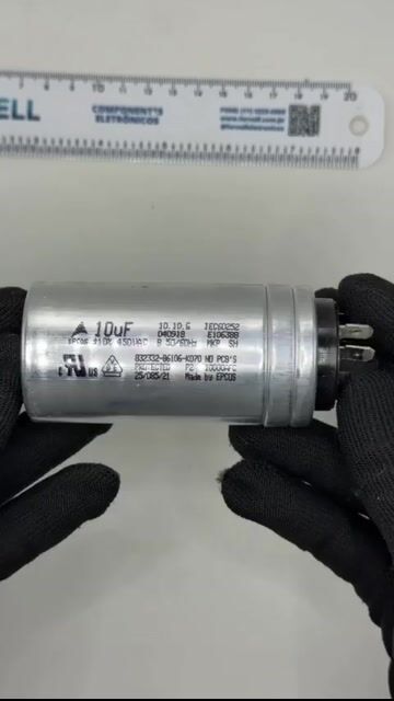Vídeo de Capacitor Partida 10uF 450V 40x80mm ( Fast-on)
