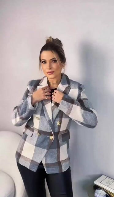 Vídeo de BLAZER XADREZ CINZA