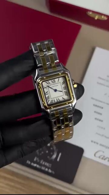 Video de Cartier Panthère 27mm - AÇO COM DOURADO/MOSTRADOR BRANCO