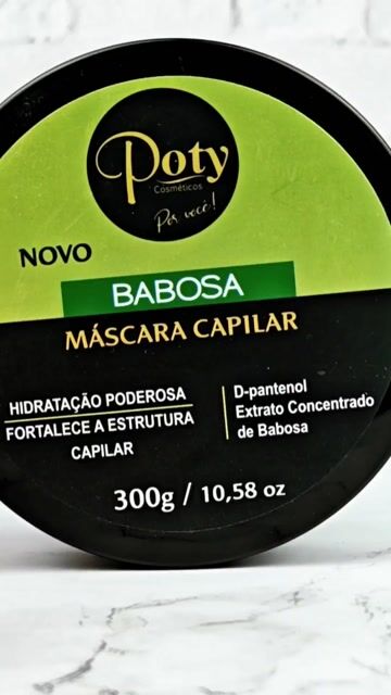 Vídeo de Máscara Capilar Babosa 300g Poty Cosméticos
