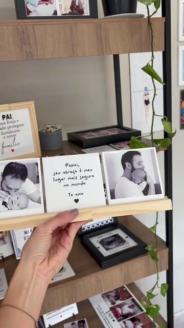 Video de Trio de Fotos Polaroid Personalizado | Presente para o Papai | O seu abraço é meu lugar mais seguro no mundo