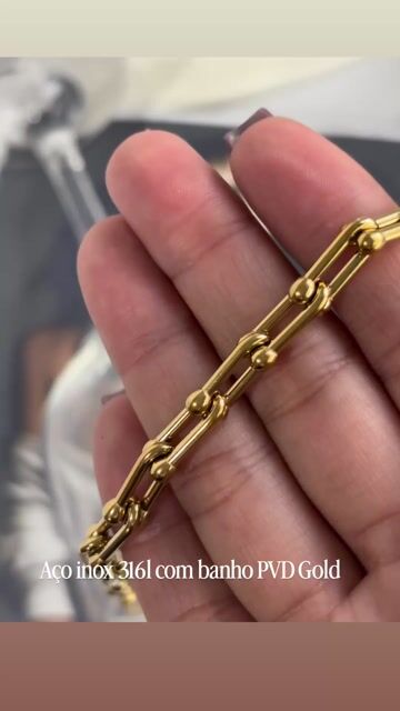 Video de Pulseira Inspiração 3 mm aço inox Gold/ Prata