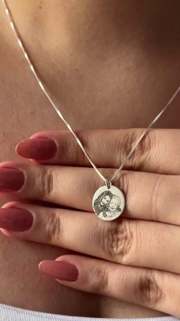 Vídeo de Colar fotogravação medalha M personalizável 14mmX50cm (laser)