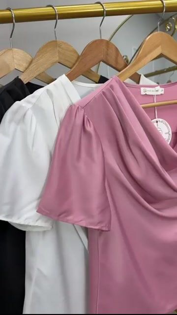 Vídeo de Blusa Feminina Alfaiataria Gola Caída Social Elegante Verão Four Seasons FS8161