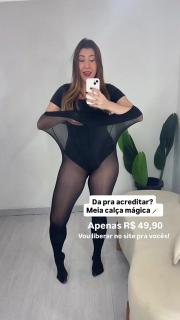 Video de Meia-Calça Mágica Feminina Que Não Rasga 70D