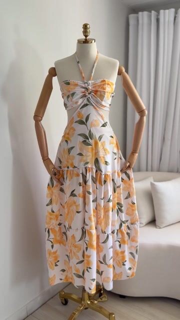 Vídeo de VESTIDO LONGO LICE AMARELO
