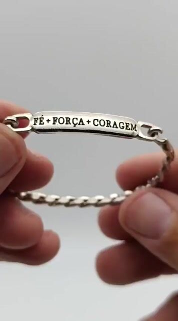 Video de Bracelete trançado - Fé, Força e Coragem- Metal