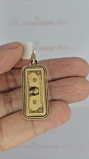 Video de Dije Oro 18k Dolar Doble Faz Italiano 32x15 Mm C2193