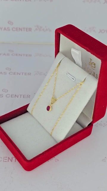 Video de Collar Oro 18k Dije Susano Circular Blanco Rojo Rosa C2024