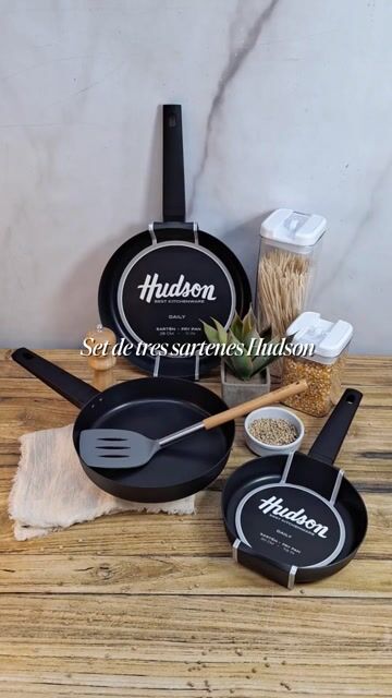 Video de Set X3 Sarten Hudson Antiadherente Negro 2mm 20/24/28