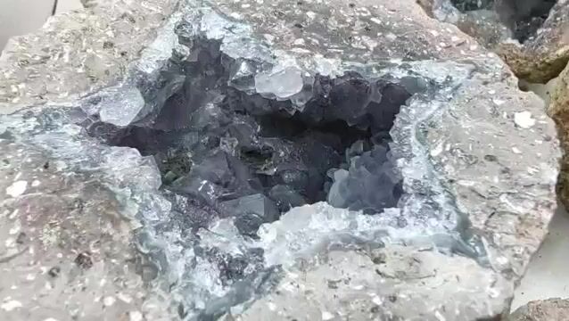 Video of 7 Piece Lot Raw Amethyst Geode Specimen | 10.58 lbs