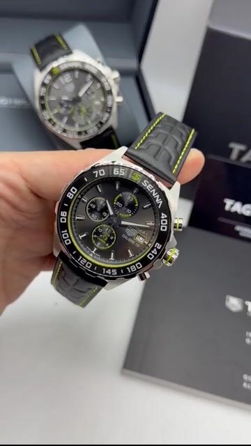 Video de TAG Heuer Senna 43mm - AÇO/MOSTRADOR PRETO - COURO