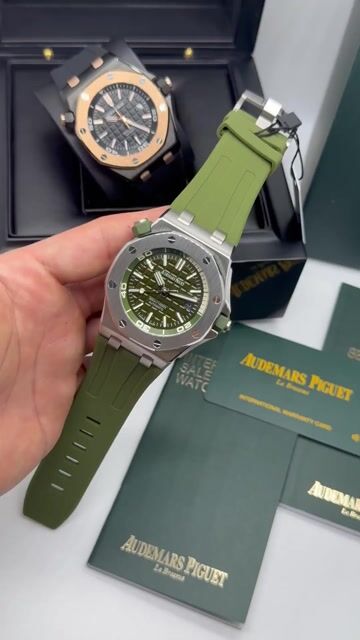 Video de Audemars Piguet Offshore 42mm - AÇO/MOSTRADOR VERDE - SILICONE