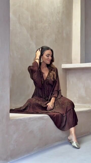 Video de Vestido longo boho com manga Cod:5030