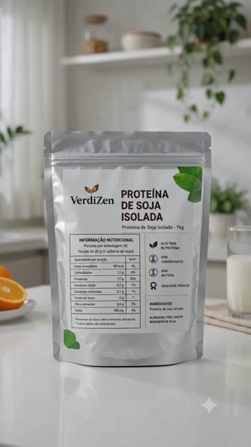 Vídeo de Proteína Isolada De Soja Vegana 1kg Sem Sabor Verdizen Com Laudo