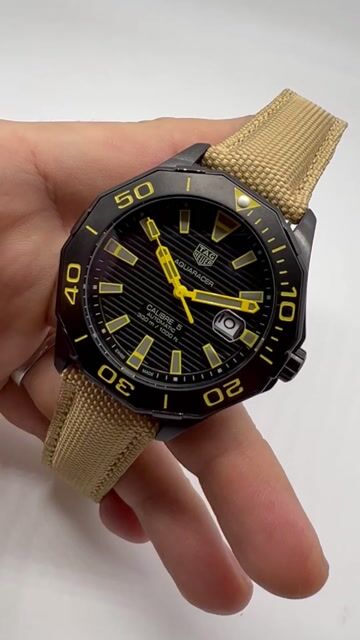 Video de TAG Heuer Aquaracer 43mm - AÇO PRETO/MOSTRADOR PRETO - NYLON