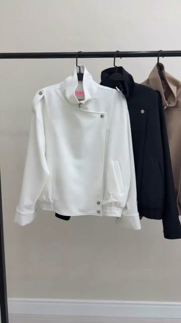 Video de jaqueta trench ziper hotpink