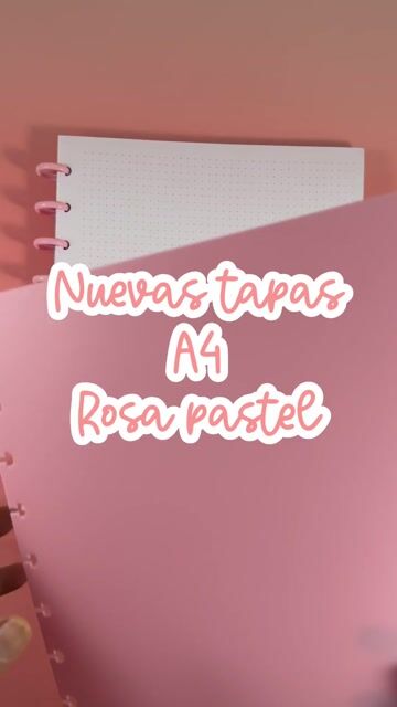 Video de 10 tapas A4 rosa pastel 1000 micrones (1mm) PERFORADAS Y REDONDEADAS - (copia)