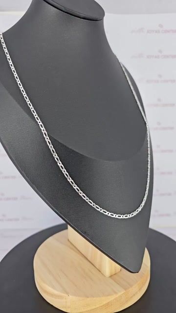 Video de Collar Cadena Plata 925 Figaro 1y1 6 Gr 60 Cm Mcs - C2337