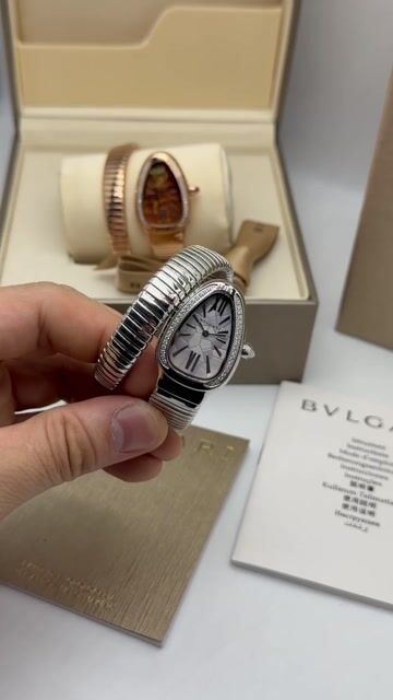Video de Bvlgari Serpenti Tubogas 33mm - AÇO/MOSTRADOR BRANCO