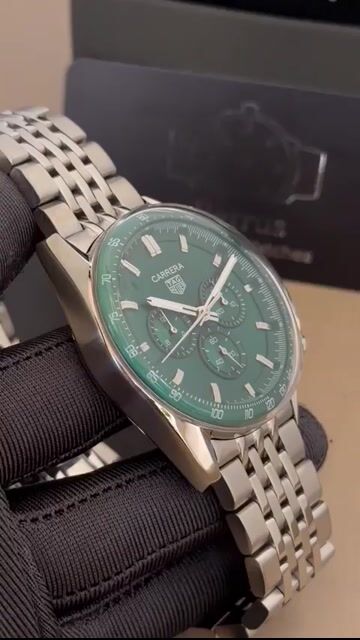 Video de TAG Heuer Carrera Chronograph 41mm- AÇO/MOSTRADOR VERDE