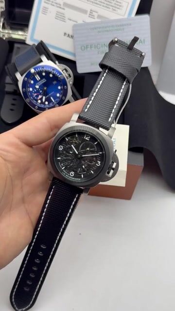 Video de Panerai Luminor Tourbillon GMT Lo Scienziato 47mm - AÇO/MOSTRADOR SKELETON - NYLON