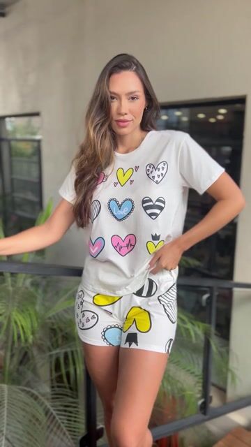 Vídeo de Pijama Manga Curta Divertido Off