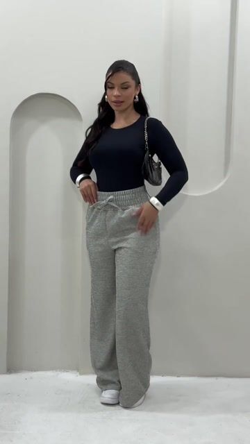 Vídeo de Pantalona Beth Tricô Rib