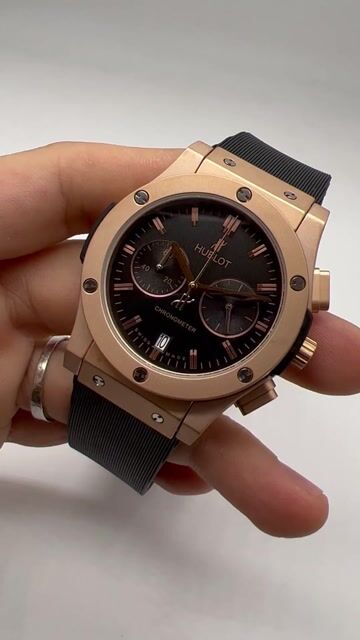 Video de Hublot Vendome Classic Chrono 45mm - AÇO ROSE/MOSTRADOR PRETO - SILICONE