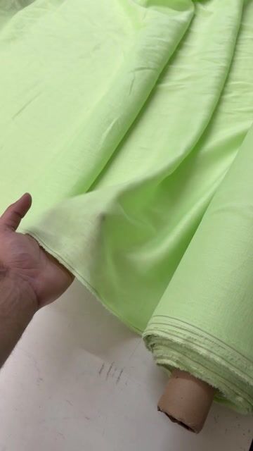 Vídeo de LTecido Cambraia 100% Linho - Verde Claro