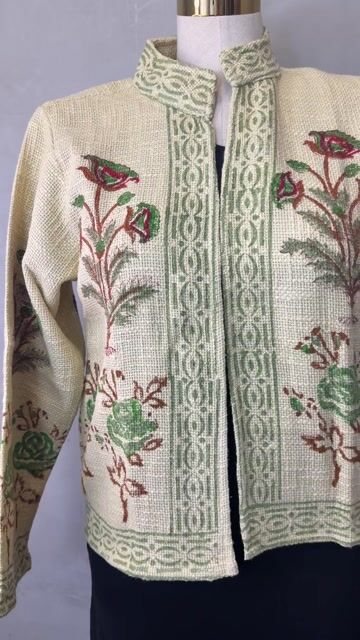 Video de Casaco Boho em Algodão com Estampa Block Print
