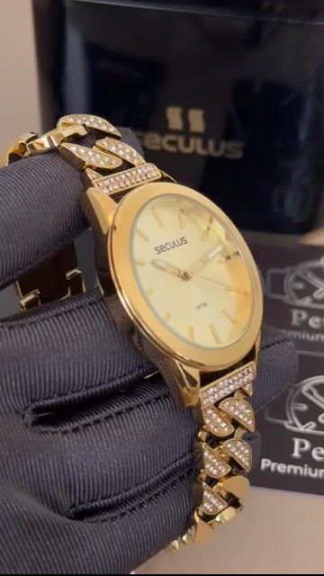 Video de Seculus 77273LPSVDB1 38mm - AÇO DOURADO/MOSTRADOR DOURADO