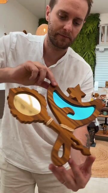 Vídeo de Abebé Oxum e Iemanjá Cruzado - 30cm Larg