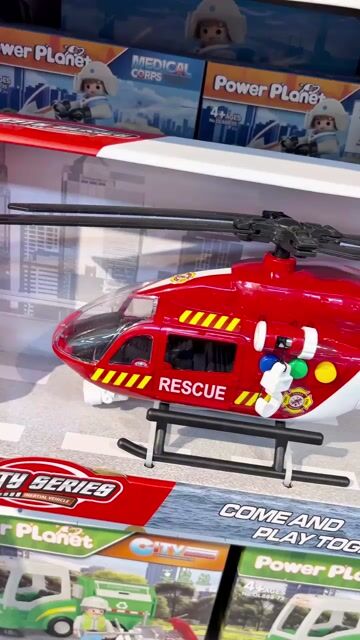 Video de Helicóptero de Rescate con Sonido y Canasta