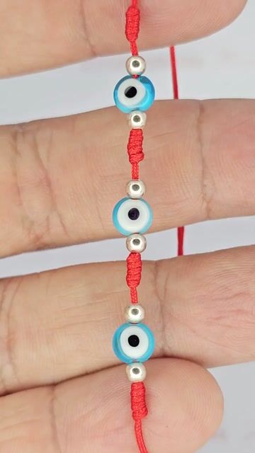 Video de Pulsera Plata 925 Roja Ojo Turco 17cm Mcs - C2278