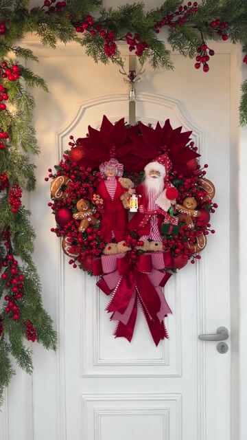 Vídeo de Guirlanda De Natal Mamãe e Papai Noel 65cm C/ Led